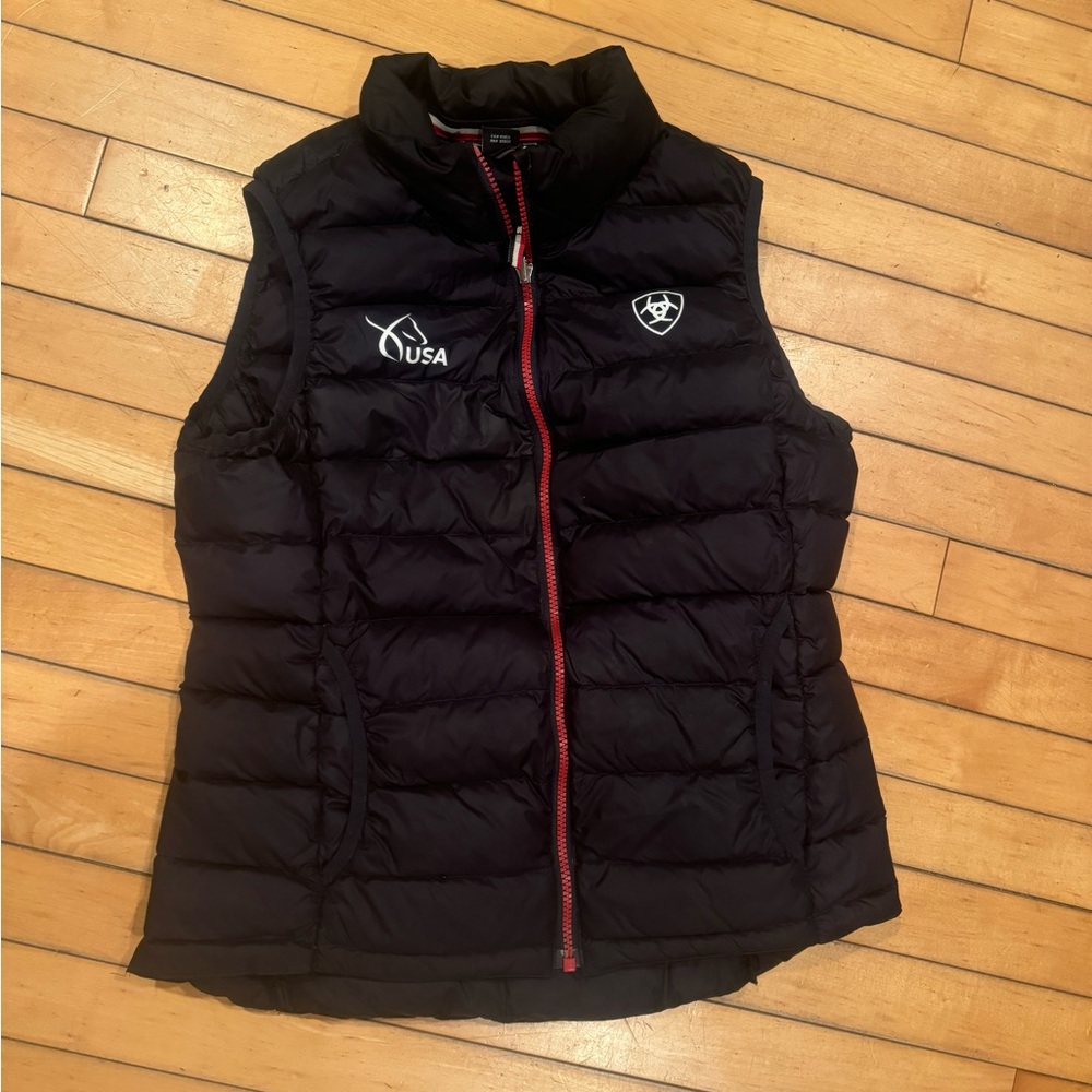 Ariat Team USA Black Puffer Vest